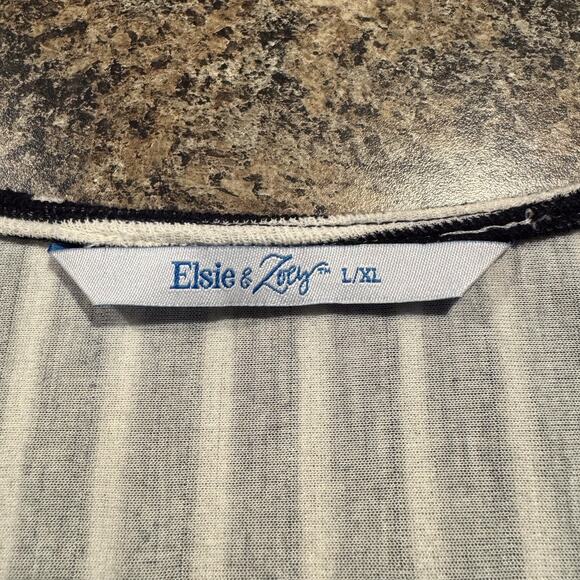 Elsie & Zoey Dress Shift Terry Nautical Minimalist Coastal Preppy Blue Size L/XL - Picture 3 of 7